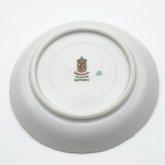 Schumann Arzberg Germany Demitasse Small Child Cup Saucer Set Rose Forget Me Not - Picture 9 of 13